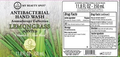 Label Image (My Beauty Spot Antibacterial Hand Wash Lemongrass Scented 350 mL Bzk 15)